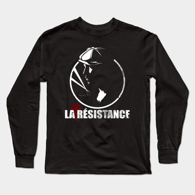 WW2 French Resistance - La Resistance (distressed) Long Sleeve T-Shirt by TCP